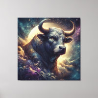 Art du zodiaque Taureau - Taureau majestueux avec