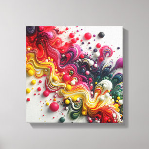 Toile Art facial Acrylique Abstrait Rectangulaire Vibran