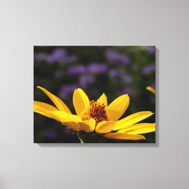 Toile Art fleur sauvage jaune (Recto)