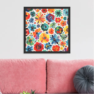 Toile Art floral abstrait fantaisiste