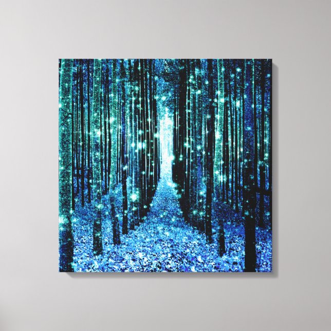Toile Art : Forêt magique Turquoise Turquoise (Recto)