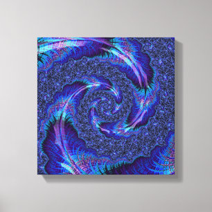 Toile Art fractal en spirale psychédélique vibrant audac