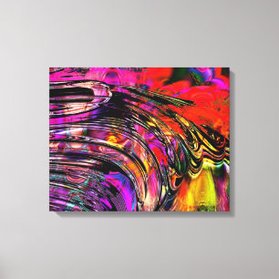 Toile Art fractal personnalisé  "Color Splash" Impressio