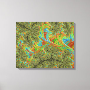 Toile Art fractal spirale psychédélique tripant