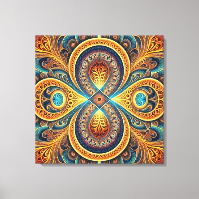 Toile Art fractal vibrant (Recto)