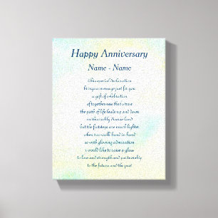 Toile Art heureux personnalisé de poème d'anniversaire