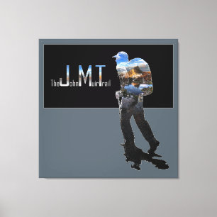 Toile Art - Hiker Silhouette - John Muir Trail Texte