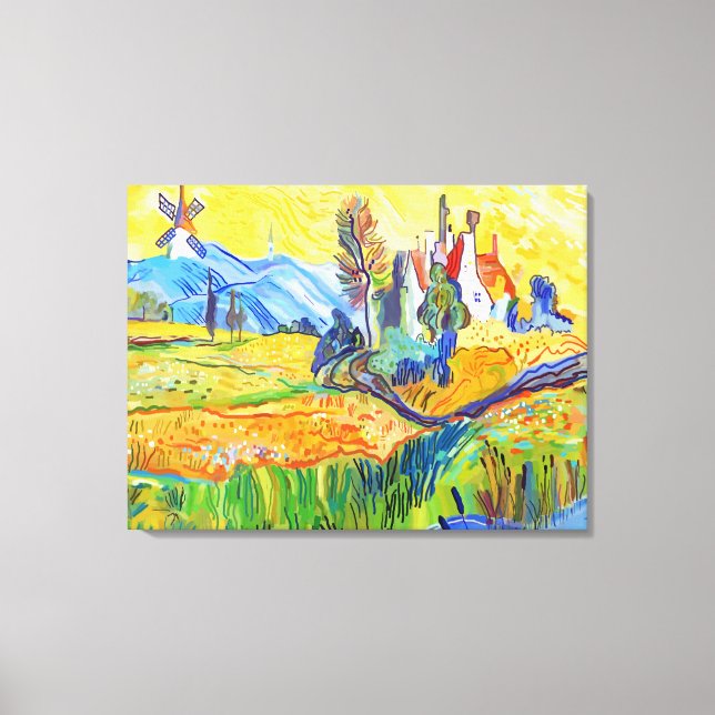 Toile Art Impressionniste Moderne Été Provence Paysage (Recto)