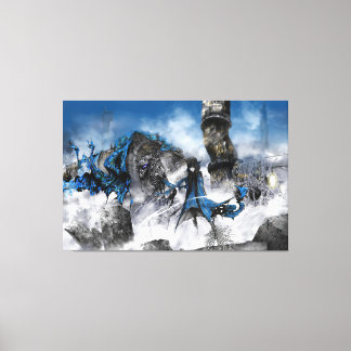 Toile art industriel facile - paysage sci-fi