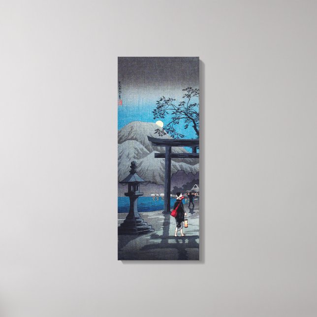 Toile Art japonais asiatique Lac Hakone à la lumière de  (Recto)