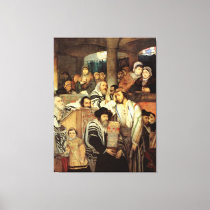 TOILE ART JUIF - GOTTLIEB - CONGRÉGATION PRIER DES DONS