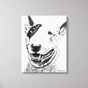 Toile Art mignon de chien de bull-terrier