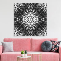 Art Moderne Abstrait Hypnotique Noir Et Blanc