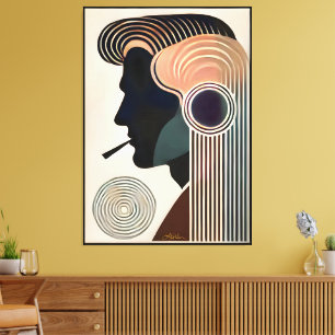 Toile Art Moderne du Milieu du Siècle Contemplation