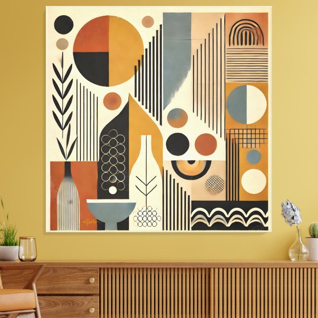Toile Art Moderne Du Milieu Du Siècle Récolte Automne (Insitu(Salon))