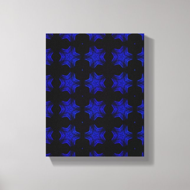 Toile Art moderne géométrique, Étoile bleue, Décor maiso (Recto)
