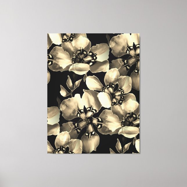 Toile Art moderne moderne moderne noir et blanc (Recto)