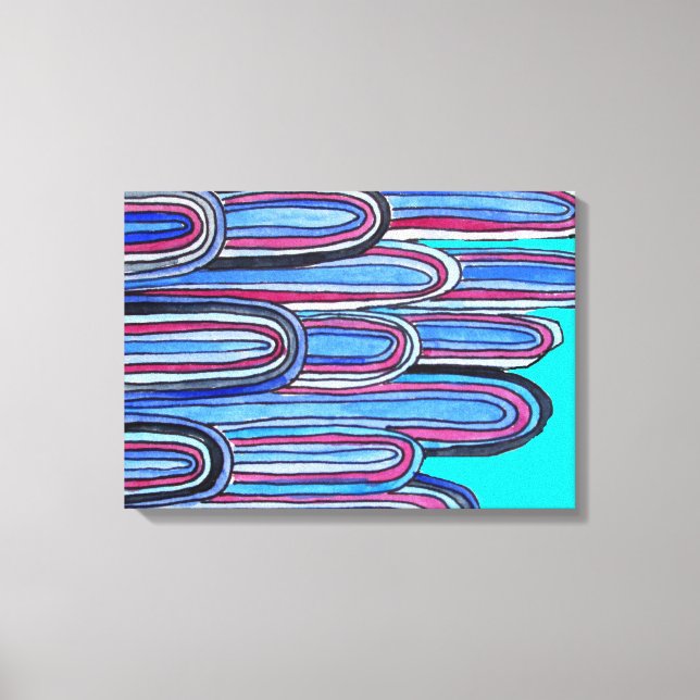 Toile Art motif bleu Ocean Waves (Recto)