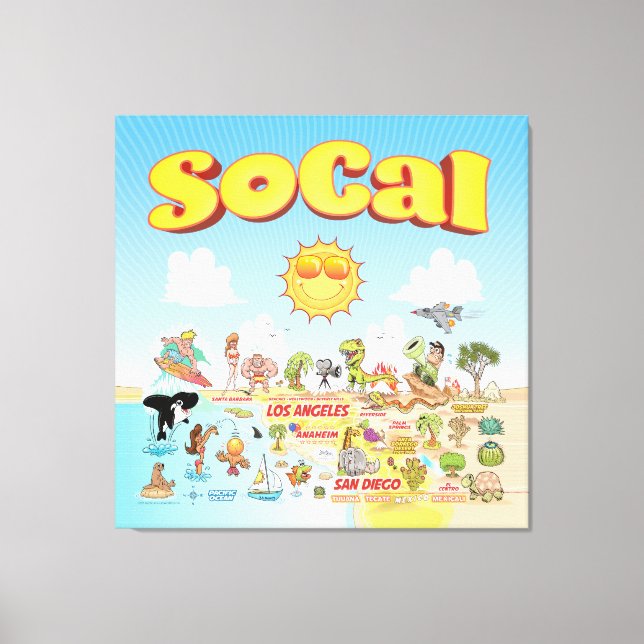 Toile Art mur SoCal (Recto)