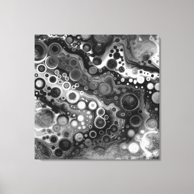 Toile Art noir et Marbre blanc (Recto)