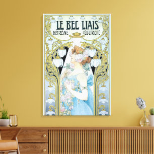 Toile Art Nouveau vintage Le Bec Liais, Privat Livemont