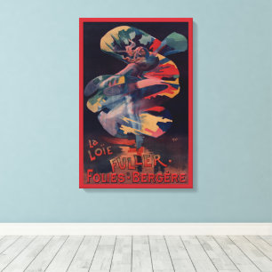 Toile Art Nouveau vintage, Loie Fuller au Folies Bergere