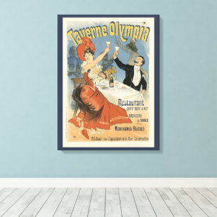 Toile Art Nouveau vintage, Restaurant Taverne Olympia