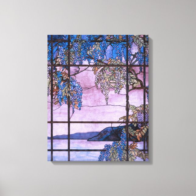 Toile Art Nouveau Willow Tree Pittoresque Window Design (Recto)