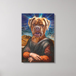Toile Art numérique - BULLDOG MONA LISA