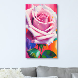 Toile Art numérique moderne rose rose pâle