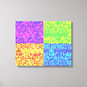 Toile Art pop bulles arc-en-ciel