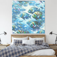 Art sous-marin du poisson et du corail en acryliqu