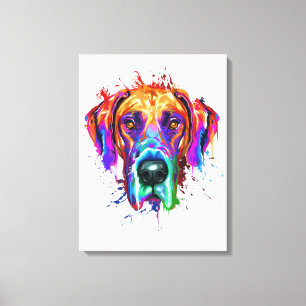Toile Art Splash Great Dane Puppy Lover Cadeaux