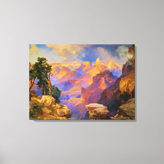 Toile Art Thomas Moran, Grand Canyon avec arc-en-ciel (Recto)