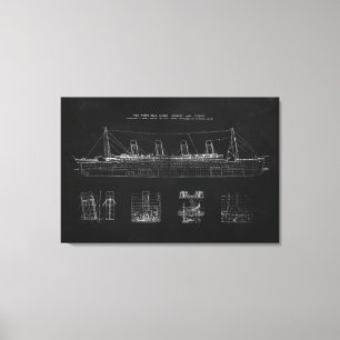 Toile Art titanique d'affiche de brevet de modèle