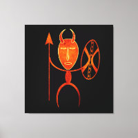 Art tribal africain abstrait de guerrier