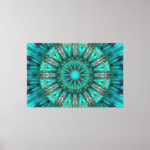 Toile Art Turquoise 1 enveloppé