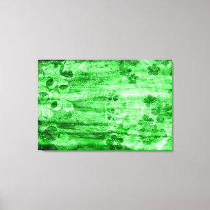 Toile Art vintage du bois vert