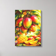 Artistic Mango Orchard Illustration
