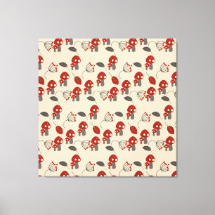 Toile artistique décorative de cuisine champignon 