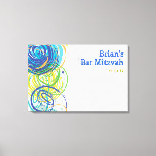 Toile ARTSY FARTSY Bar Bat mitzvah Panneau d'ouverture d
