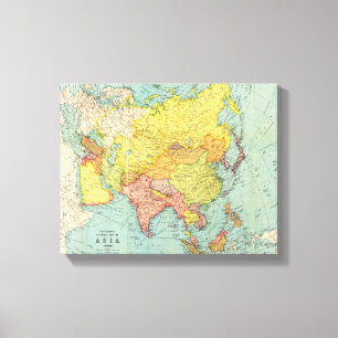 Toile AsiaPanoramic MapAsia 10
