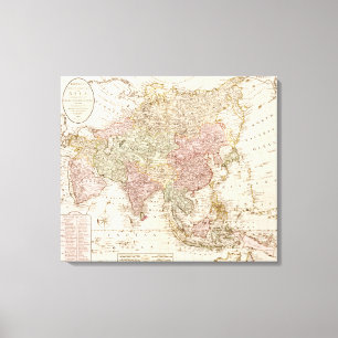 Toile AsiaPanoramic MapAsia 3