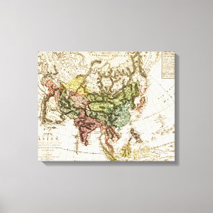 Toile AsieCarte panoramiqueAsie 12