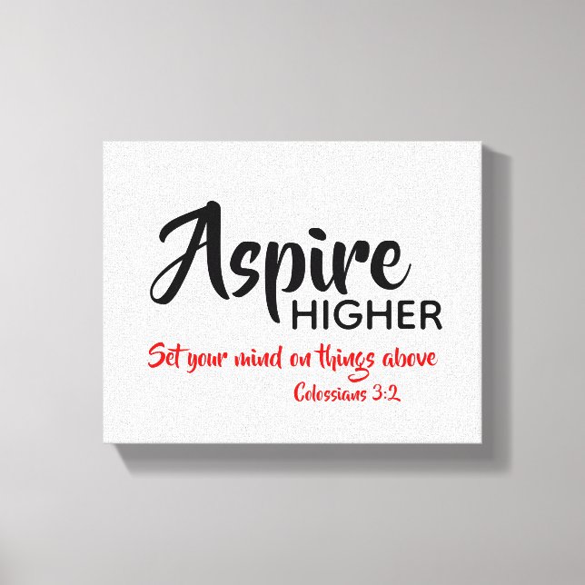 Toile ASPIRE Écriture chrétienne inspirationnelle supéri (Recto)