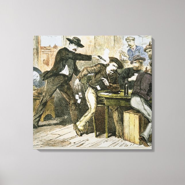 Toile Assassinat de 'Wild Bill' (W.B. Hickok) par Jack (Recto)