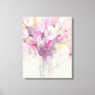 Toile Assez au printemps bouquet rose mou de