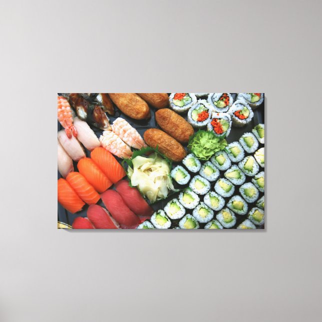 Toile Assortiment de sushis japonais favoris (Recto)