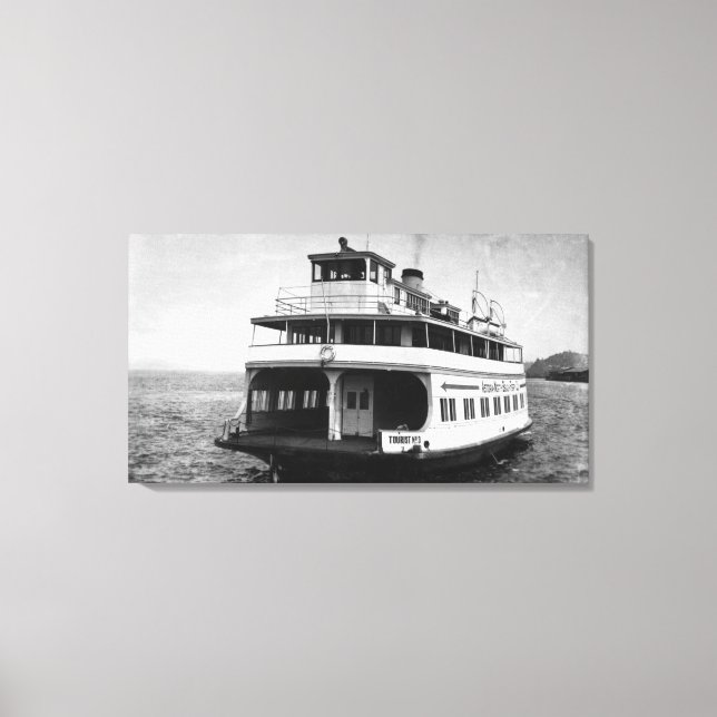Toile Astoria, Oregon Vue de Ferry Megler Photo (Recto)