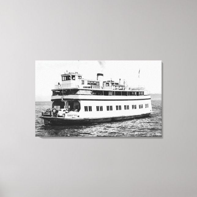 Toile Astoria, Oregon Vue du ferry Astoria Photo (Recto)